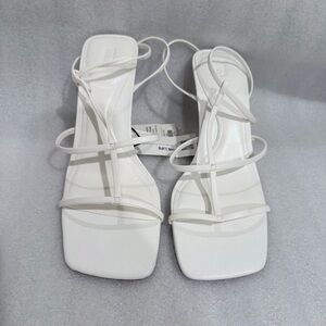 Zara White Strappy Heels